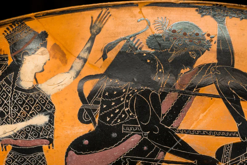 Lysippides Painter - Abv 256 22 - Gorgoneion - Herakles And Apollon Struggling For The Tripod - Herakles And The Lion - München As 2080 - 