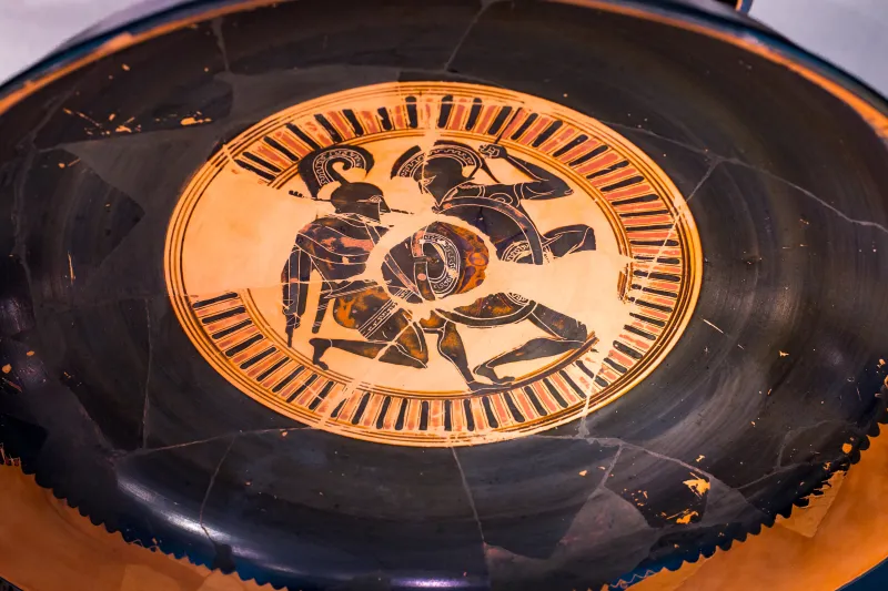 Near The Lysippides Painter - Abv 265 - Fight Scenes - Ships - Herakles And The Lion - Berlin As F 1800 - 