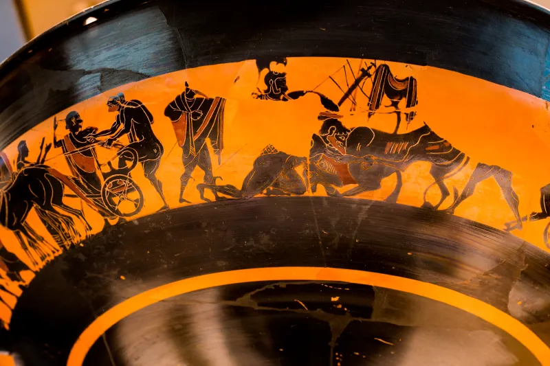 Near The Lysippides Painter - Abv 265 - Fight Scenes - Ships - Herakles And The Lion - Berlin As F 1800 - 