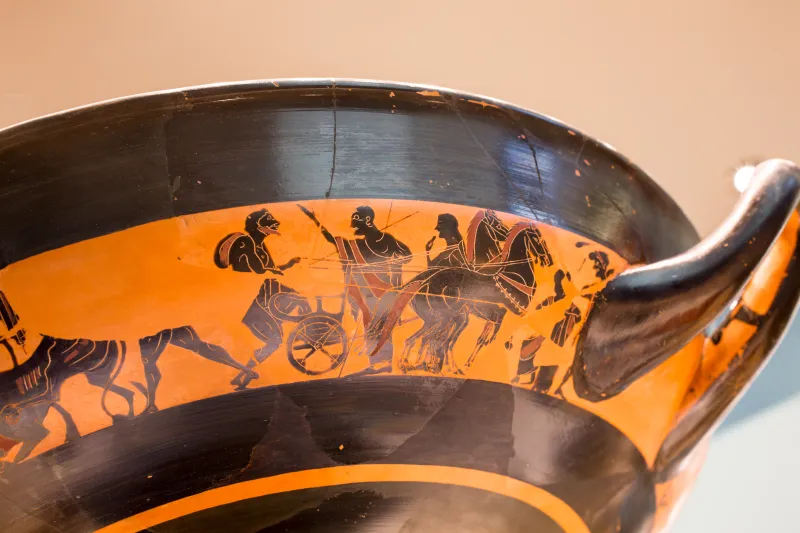 Near The Lysippides Painter - Abv 265 - Fight Scenes - Ships - Herakles And The Lion - Berlin As F 1800 - 