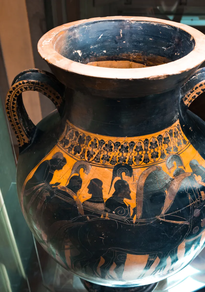 Related To The Lysippides Painter - Abv Extra - Warriors Departing With Chariot - Firenze Man 3860 - 