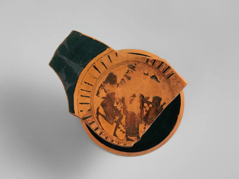 Terracotta Kylix-Band-Cup (Drinking Cup) Met 