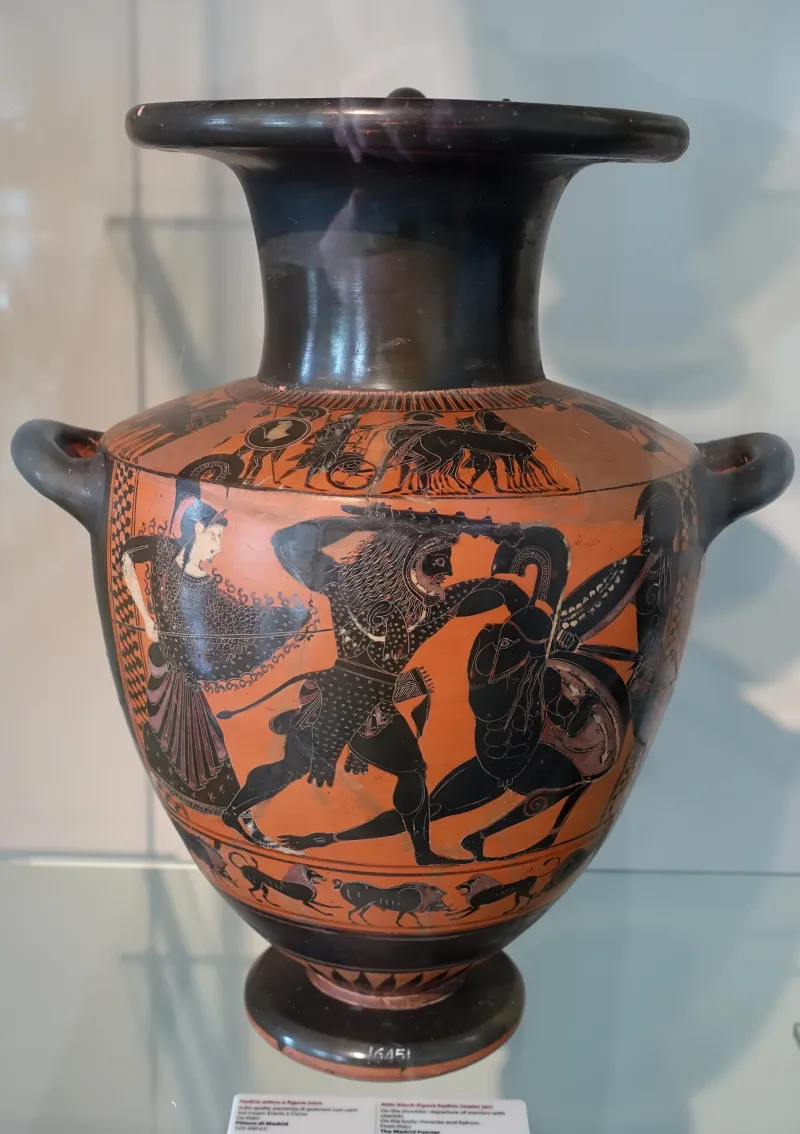Herakles And Kyknos, Attic Black-Figure Hydria, By The Madrid Painter, 525-500 Bc, 16451 - Museo Gregoriano Etrusco - Vatican Museums - 