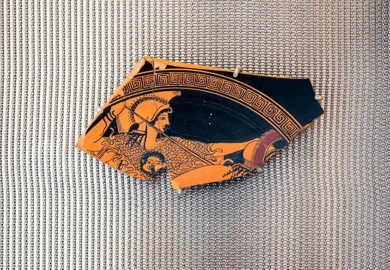 Makron - Arv 461 23 - Athena Fighting Giant - Athens Akropolis Museum 327 - 