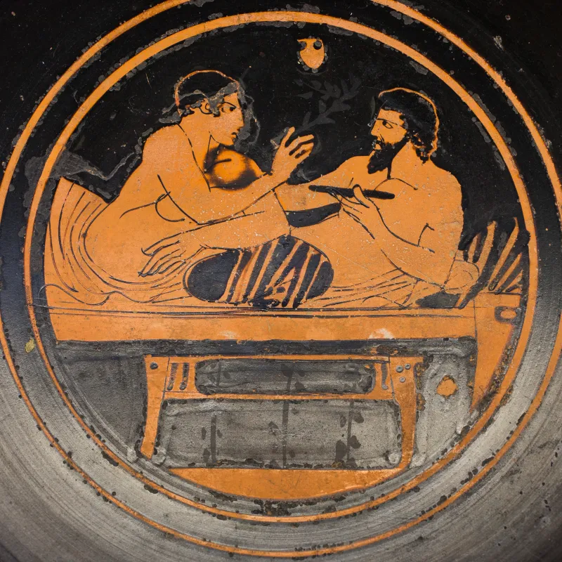 Marlay Painter Arv 1279 49Extra Youth And Bearded Man Reclining At Symposion 