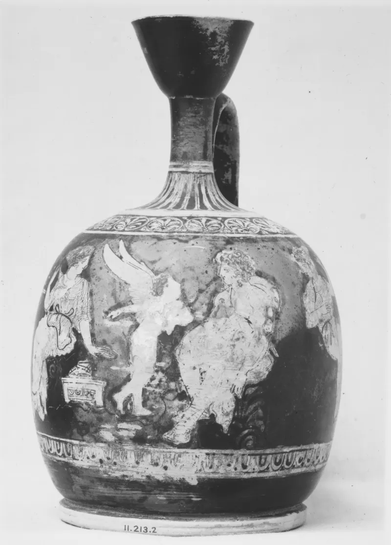 Terracotta Squat Lekythos (Oil Flask) Met 