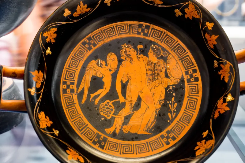 Meleager Painter - Arv 1414 89 - Dionysos With Ariadne And Eros - Dionysos With Satyrs And Maenads - London Bm 1867-0508-1221 - 