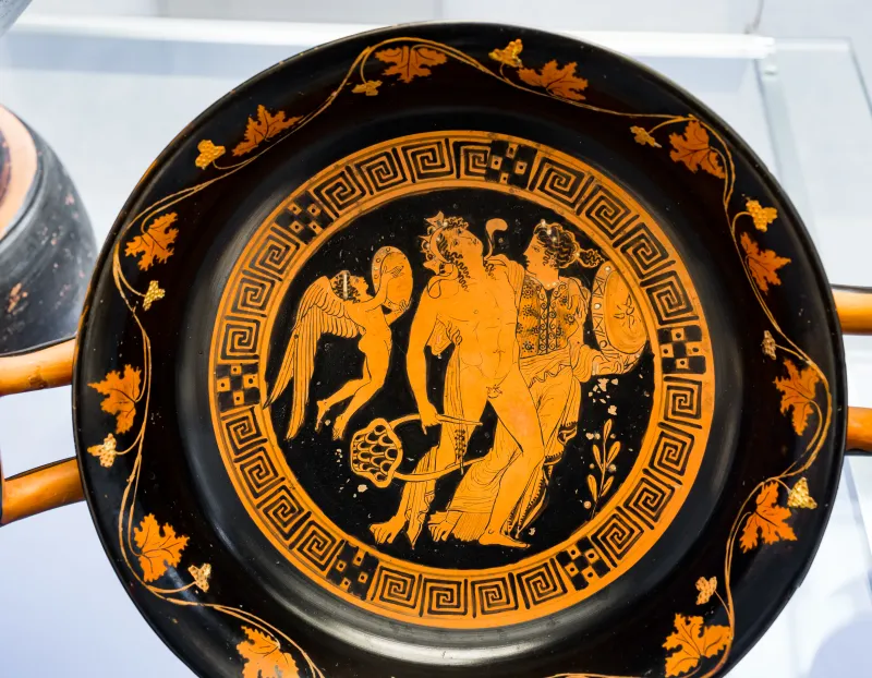 Meleager Painter - Arv 1414 89 - Dionysos With Ariadne And Eros - Dionysos With Satyrs And Maenads - London Bm 1867-0508-1221 - 