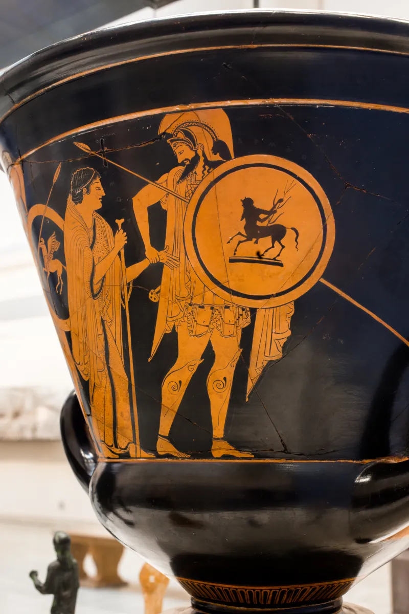 Myson Arv 239 16 Herakles And Apollon Struggling For The Tripod - Akamas And Demophon Leading Aithra 