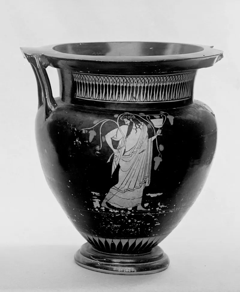 Terracotta Column-Krater (Bowl For Mixing Wine And Water) Met 