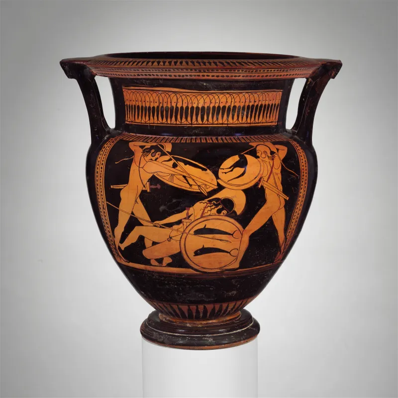 Terracotta Column-Krater (Bowl For Mixing Wine And Water) Met 