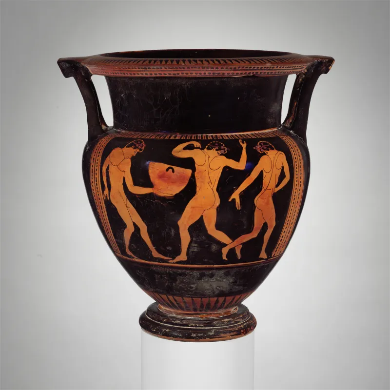 Terracotta Column-Krater (Bowl For Mixing Wine And Water) Met 