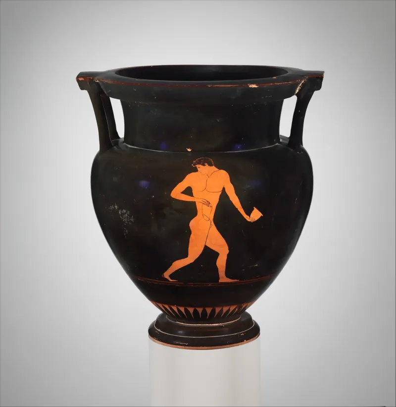 Terracotta Column-Krater (Bowl For Mixing Wine And Water) Met 