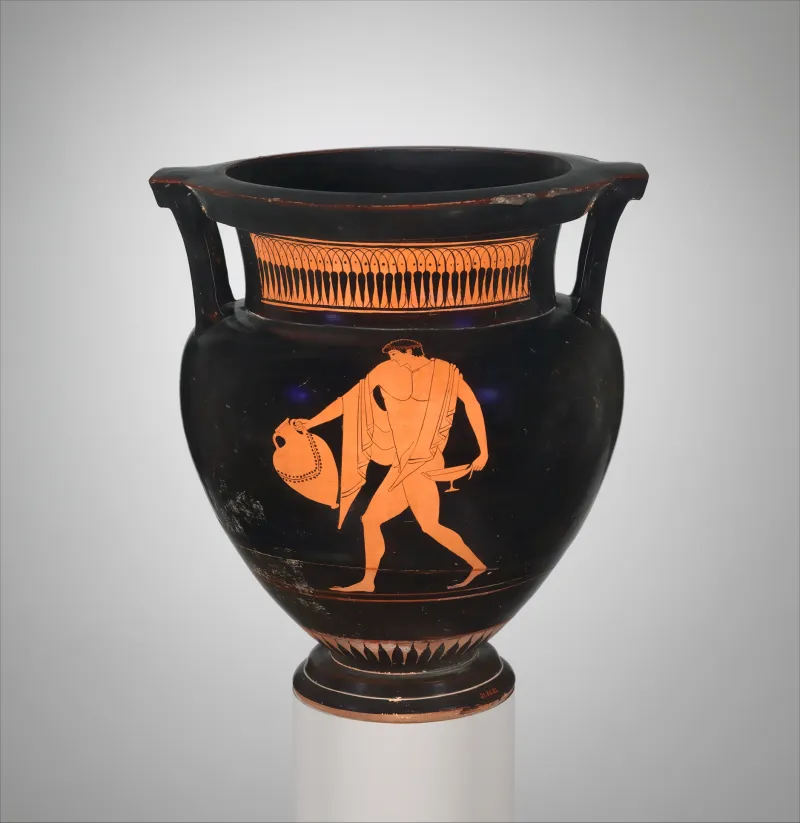 Terracotta Column-Krater (Bowl For Mixing Wine And Water) Met 