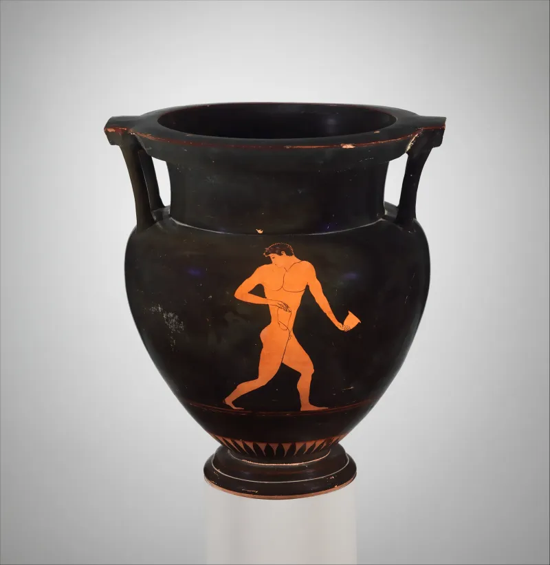 Terracotta Column-Krater (Bowl For Mixing Wine And Water) Met 