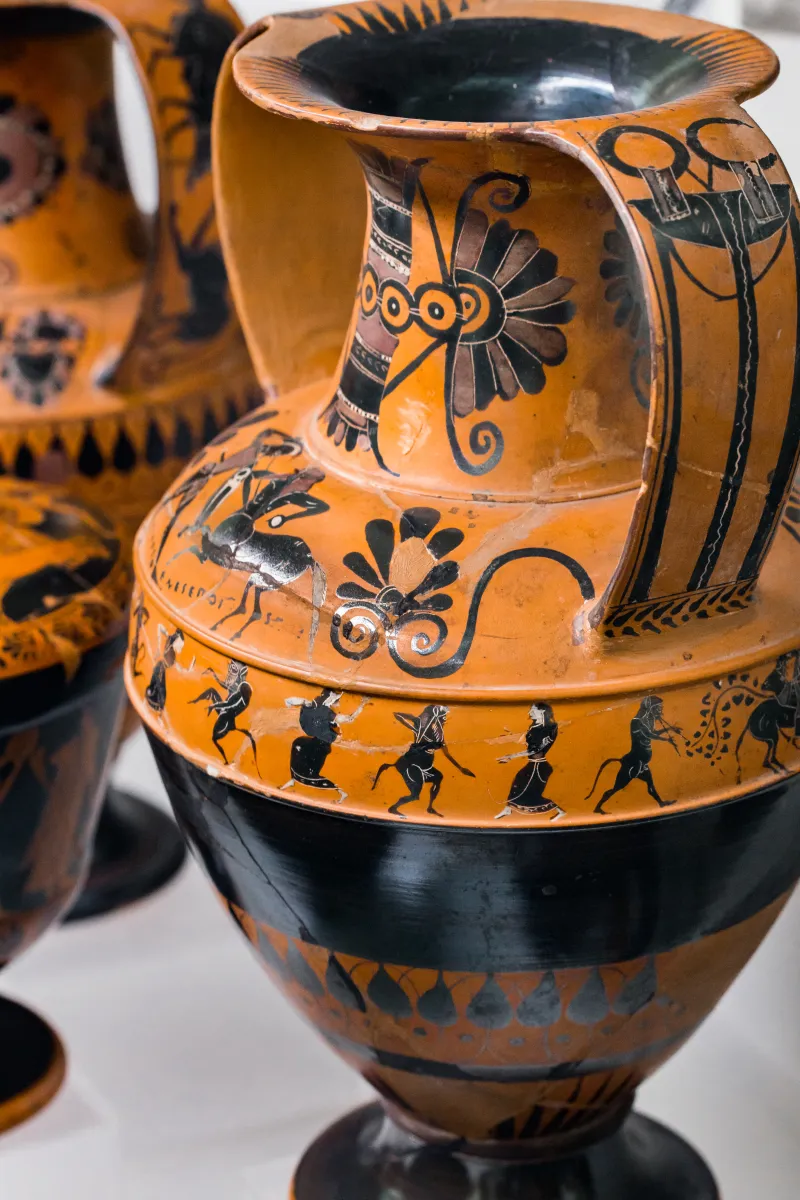 Painter N - Abv 218 14 - Centauromachy - Satyrs At Vintage - Dionysiac Thiasos - Roma Mnevg 20863 - 