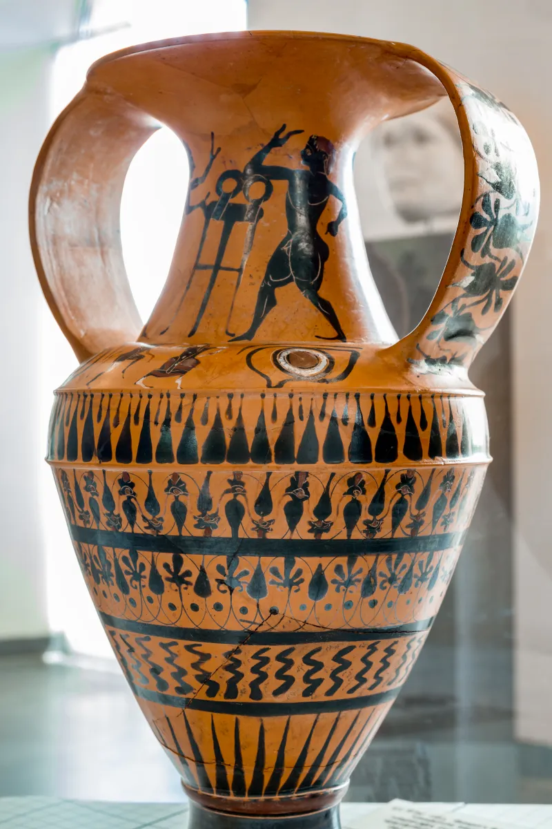 Painter N - Abv 221 43Bis - Tripod Between Boxers - Satyr And Maenad Between Eyes - Kassel As Alg 13 - 