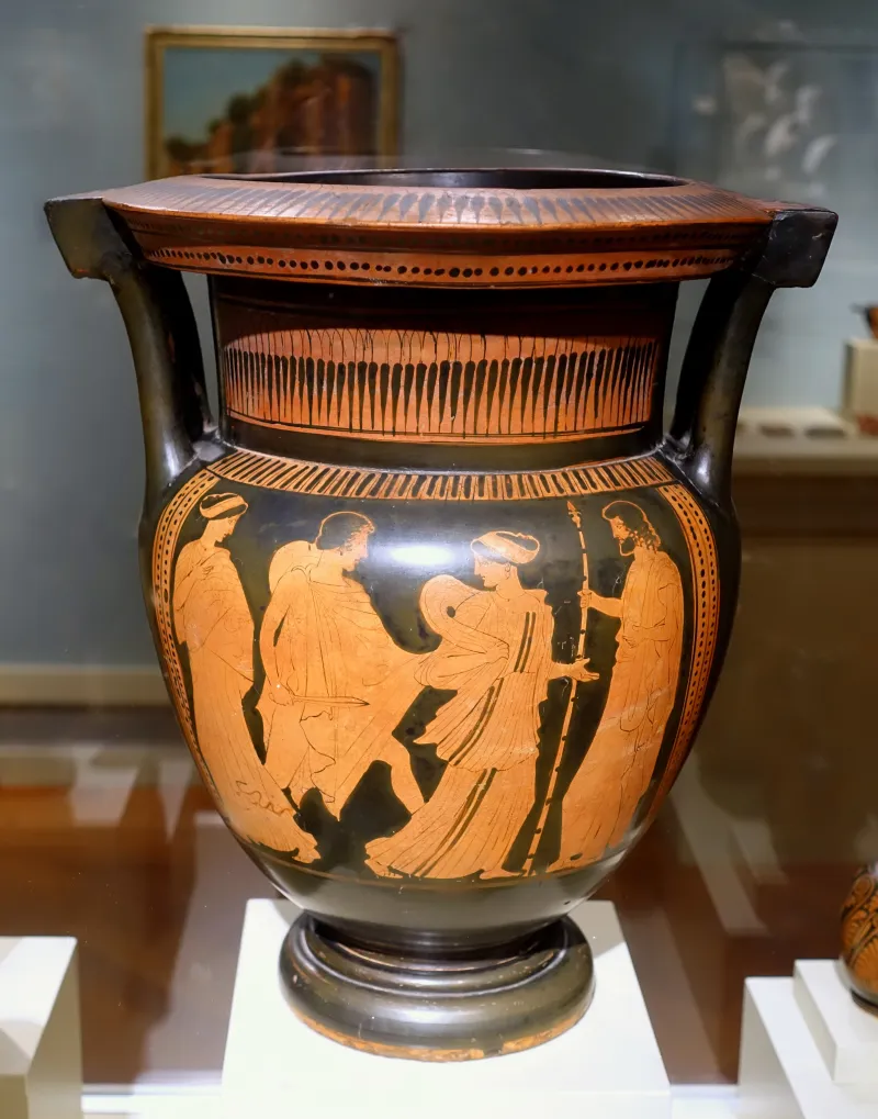 Column Krater, Attributed To The Naples Painter, Greek, Attic, Athenian, High Classical Period, 450-420 Bc, Terracotta - Middlebury College Museum Of Art - Middlebury, Vt - 