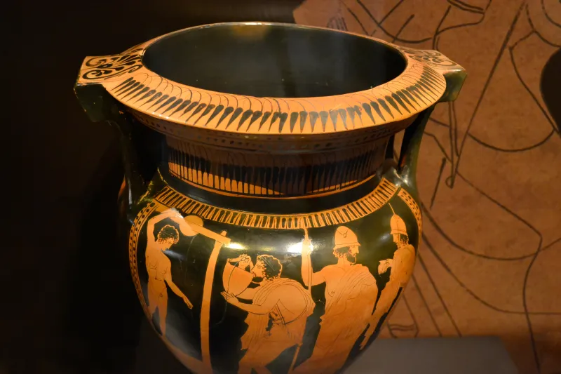Crátera Con Soldados Pintor De Nápoles 