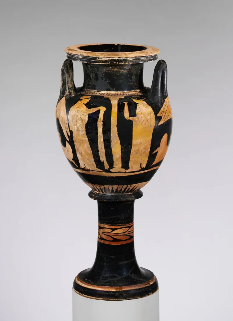 Terracotta Lebes Gamikos (Round-Bottomed Bowl With Handles And Stand Used In Weddings) Met 