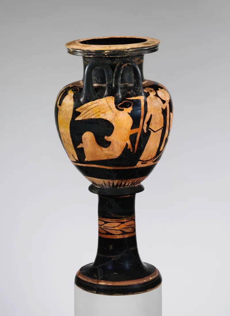 Terracotta Lebes Gamikos (Round-Bottomed Bowl With Handles And Stand Used In Weddings) Met 