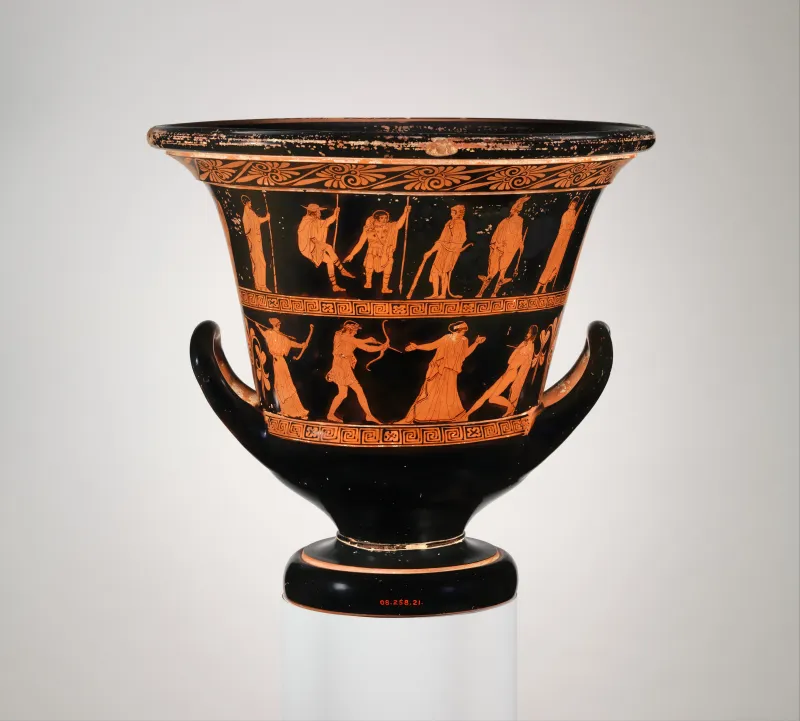 Terracotta Calyx-Krater (Bowl For Mixing Wine And Water) Met 