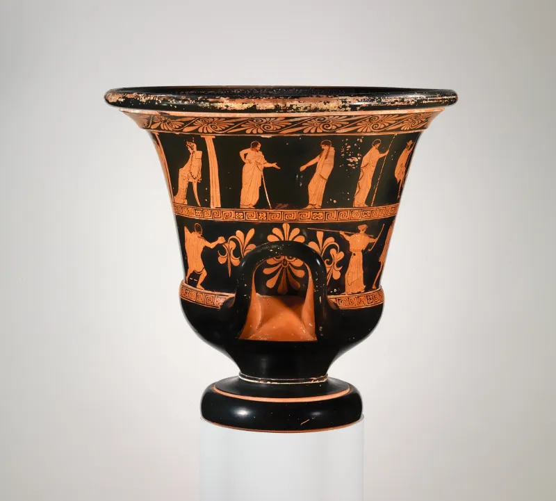Terracotta Calyx-Krater (Bowl For Mixing Wine And Water) Met 