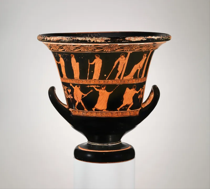 Terracotta Calyx-Krater (Bowl For Mixing Wine And Water) Met 