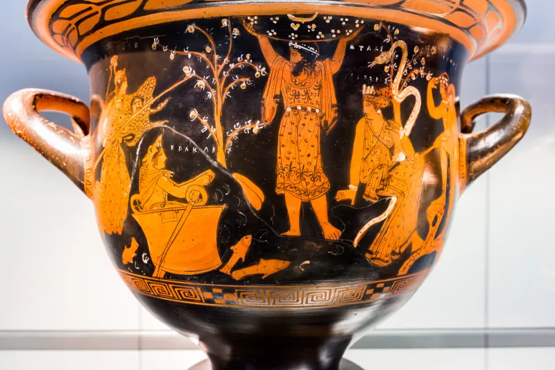 Comparable With The Nikias Painter - Arv 1335 Extra - Herakles And Atlas And The Garden Of The Hesperides - Draped Youths - München As - 