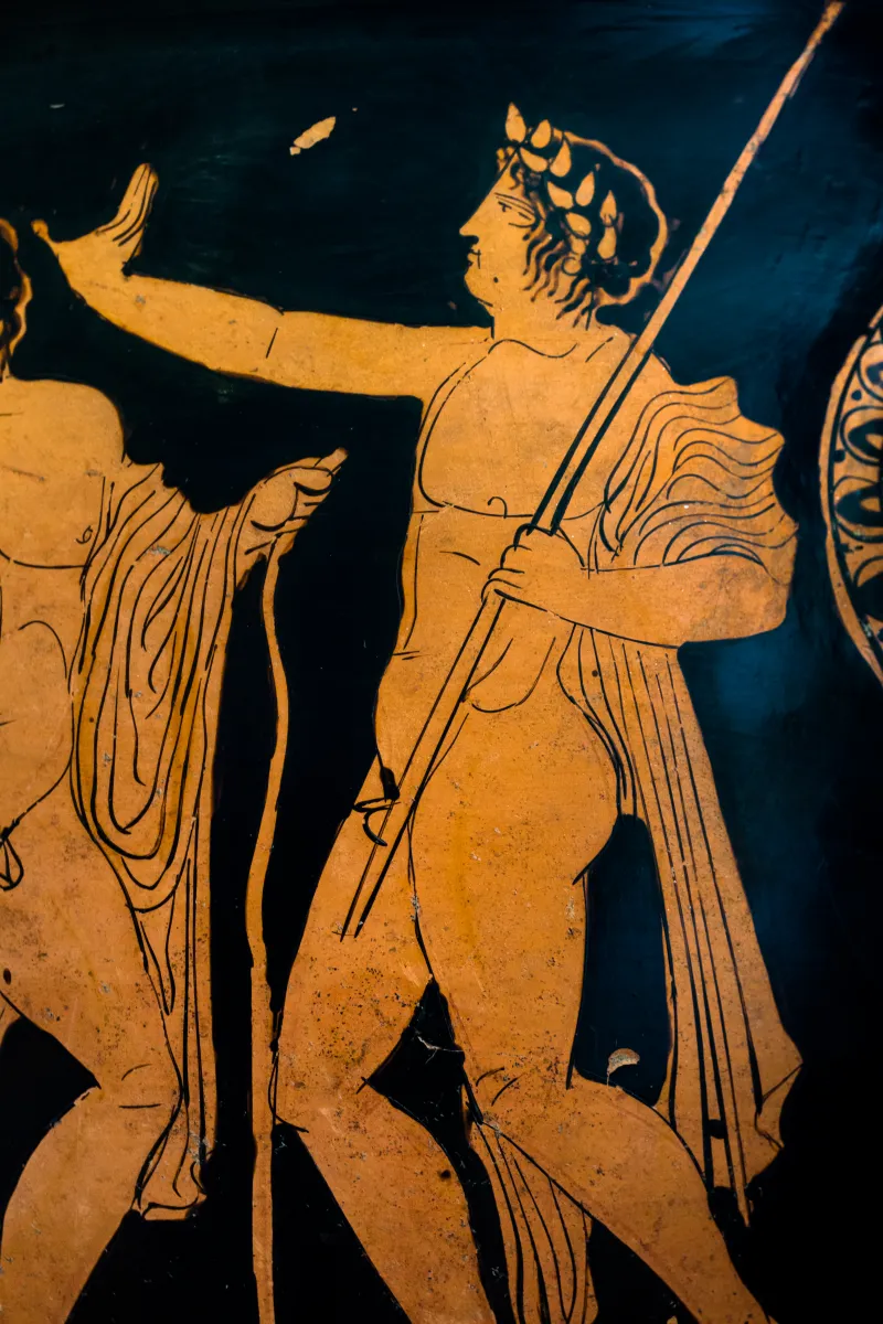 Nikias Painter Arv 1333 Extra - Komos - Three Draped Youths 