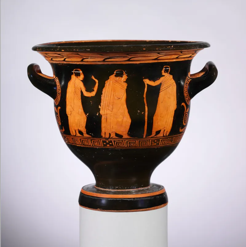 Terracotta Bell-Krater (Bowl For Mixing Wine And Water) Met 