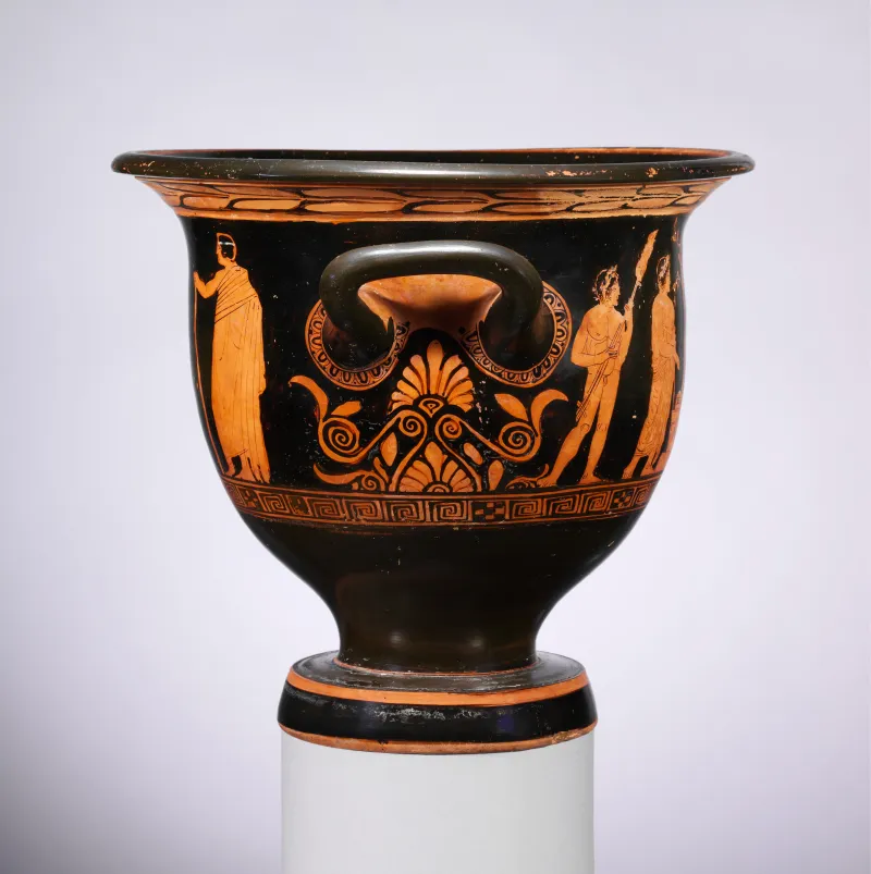 Terracotta Bell-Krater (Bowl For Mixing Wine And Water) Met 