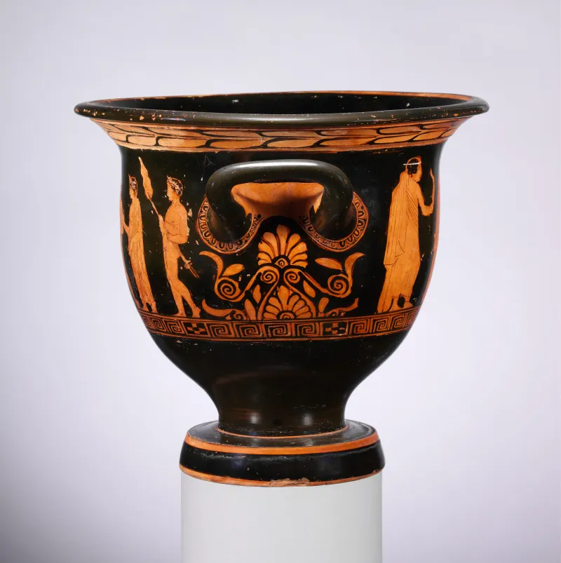 Terracotta Bell-Krater (Bowl For Mixing Wine And Water) Met 
