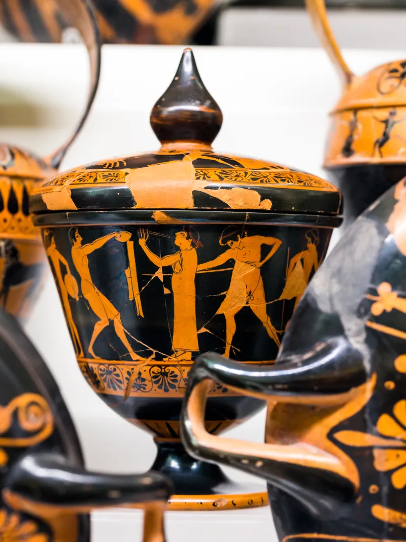 Nikosthenes Painter - Arv 127 30 - Hoplites And Chariots - Athletes - Roma Mnevg 20749 - 