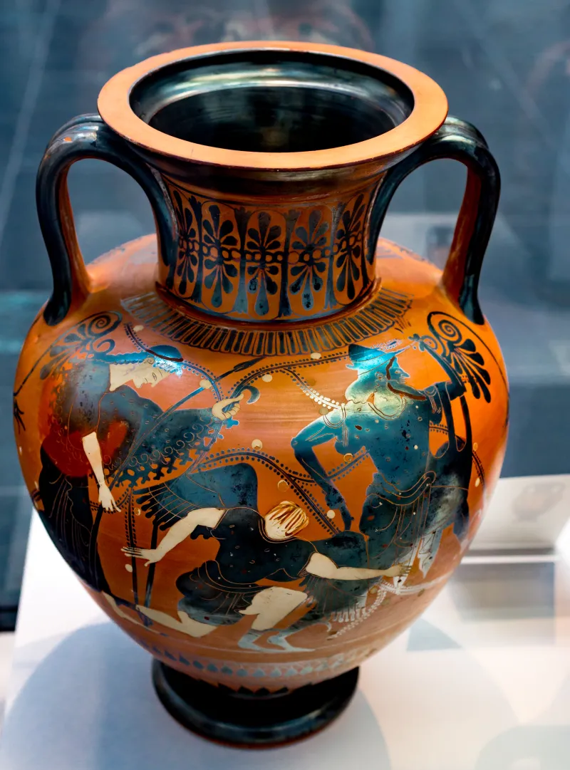 Nikoxenos Painter Abv 392 10 Perseus And Medusa - Aeneas Escaping From Troy 