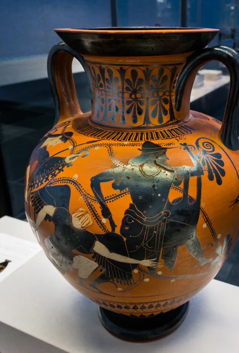 Nikoxenos Painter Abv 392 10 Perseus And Medusa - Aeneas Escaping From Troy 