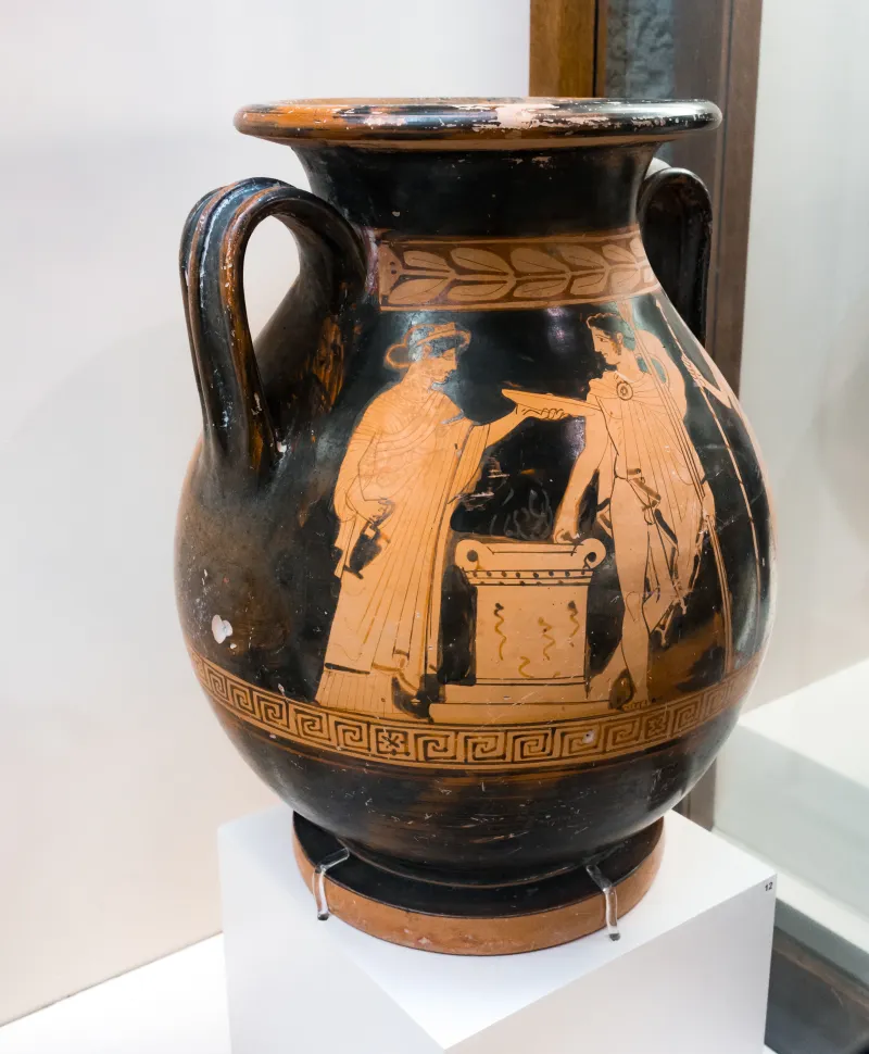 Manner Of The Niobid Painter - Arv 610 24 - Warrior Leaving Home - Draped Youths - Rhodos Am 13205 - 