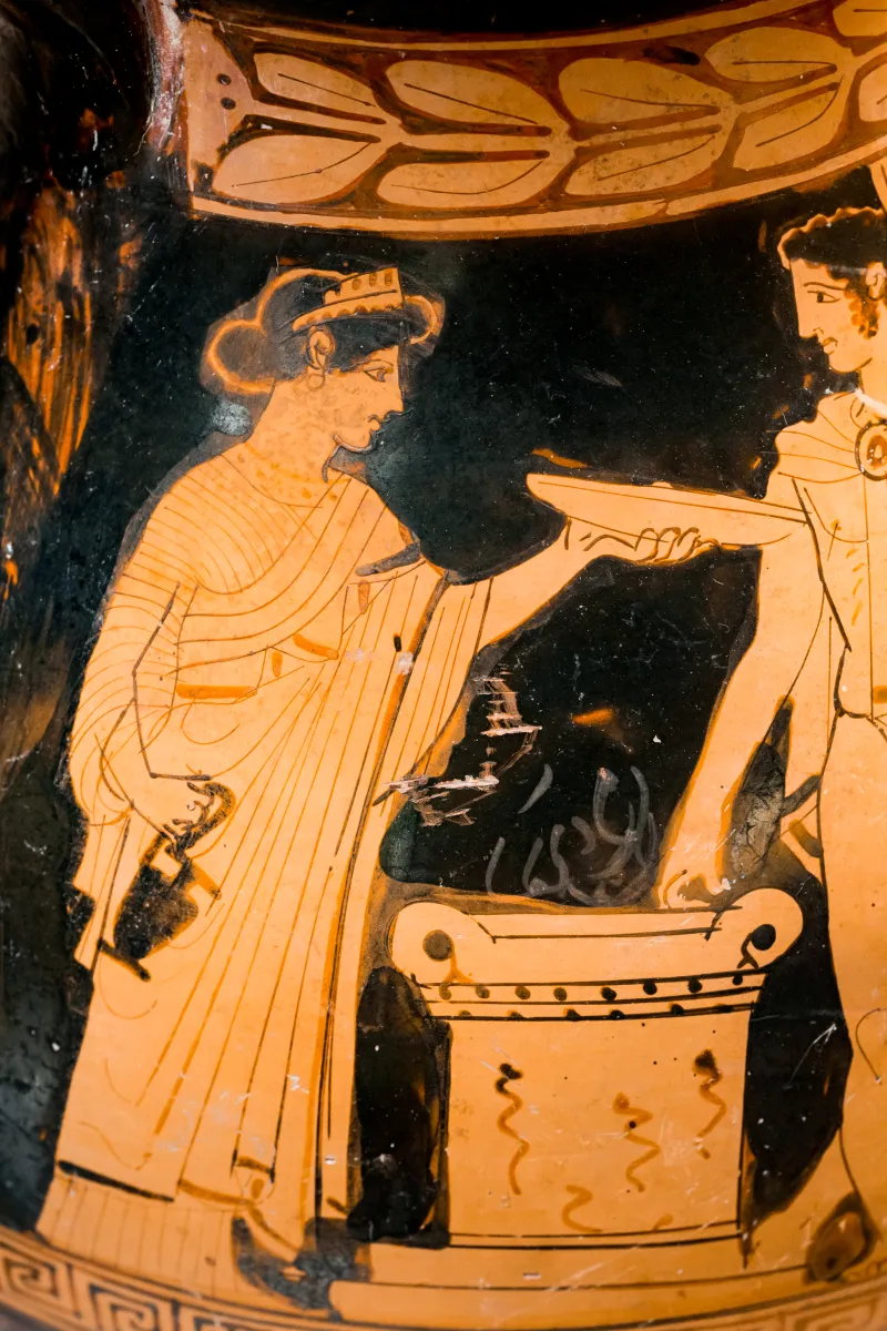 Manner Of The Niobid Painter - Arv 610 24 - Warrior Leaving Home - Draped Youths - Rhodos Am 13205 - 