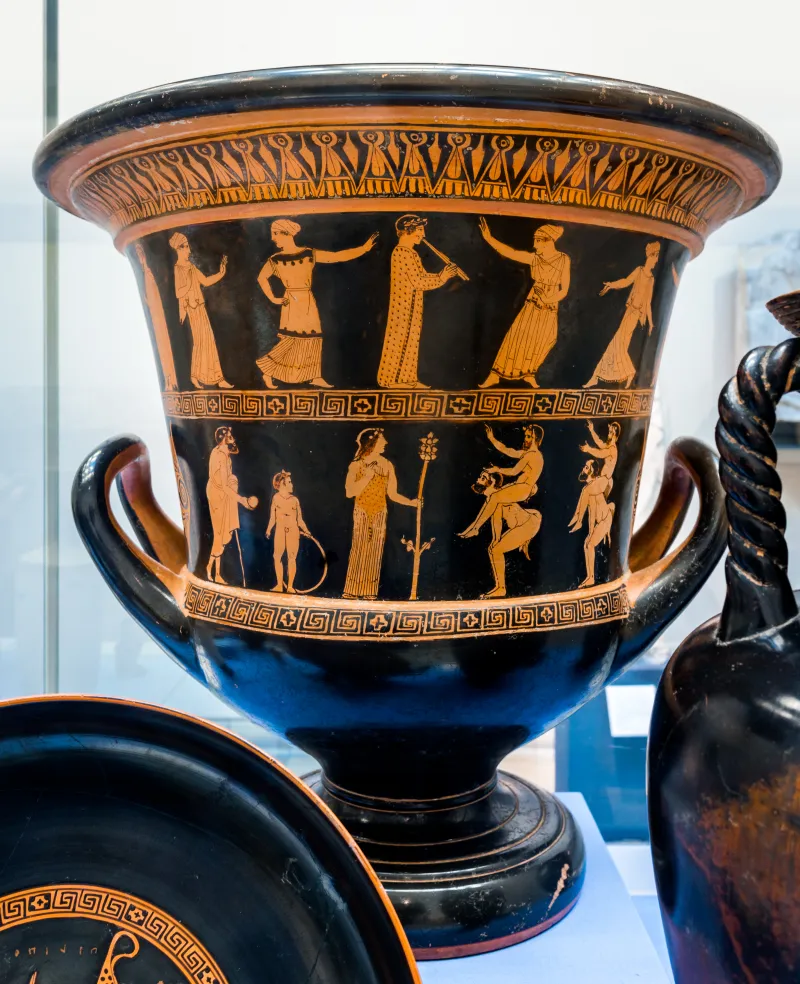 Niobid Painter Arv 601 23 Creation Of Pandora - Chorus Of Women - Pans - Satyrs And Maenad 