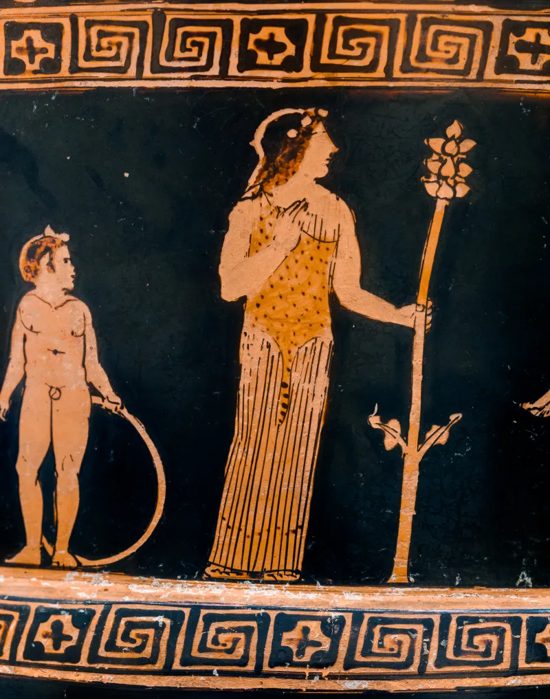 Niobid Painter Arv 601 23 Creation Of Pandora - Chorus Of Women - Pans - Satyrs And Maenad 