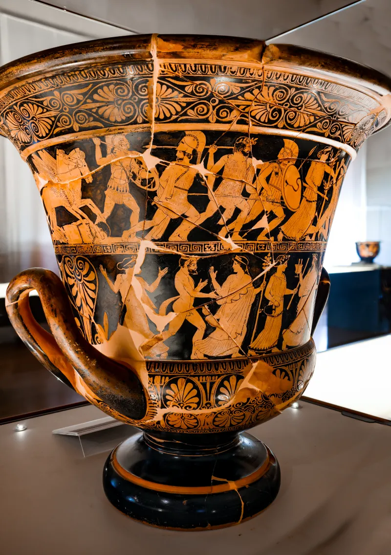 Niobid Painter - Arv 602 24 - Gigantomachy - Triptolemos - Dionysos With Satyr And Maenads - Ferrara Man 2891 - 