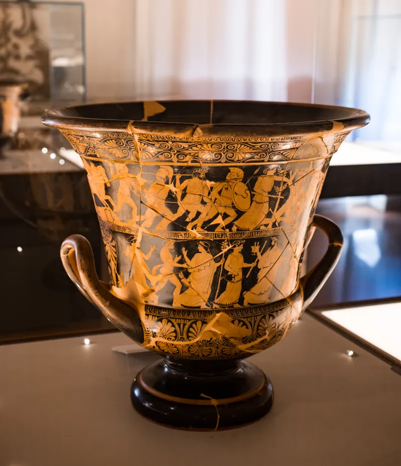 Niobid Painter - Arv 602 24 - Gigantomachy - Triptolemos - Dionysos With Satyr And Maenads - Ferrara Man 2891 - 