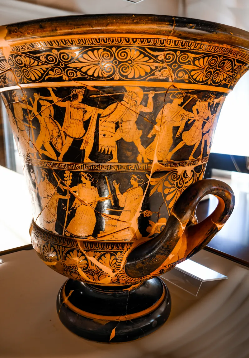Niobid Painter - Arv 602 24 - Gigantomachy - Triptolemos - Dionysos With Satyr And Maenads - Ferrara Man 2891 - 