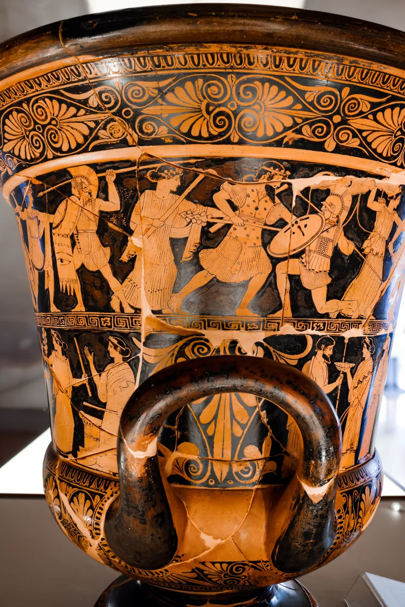 Niobid Painter - Arv 602 24 - Gigantomachy - Triptolemos - Dionysos With Satyr And Maenads - Ferrara Man 2891 - 