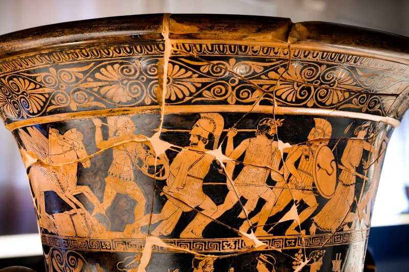 Niobid Painter - Arv 602 24 - Gigantomachy - Triptolemos - Dionysos With Satyr And Maenads - Ferrara Man 2891 - 