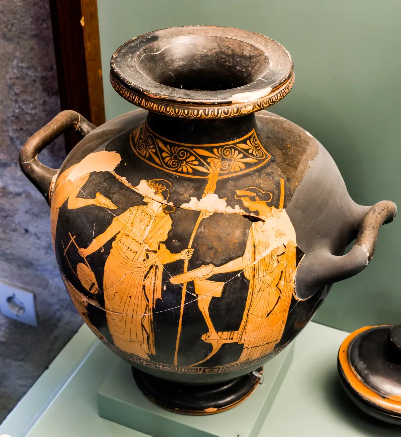 Niobid Painter - Arv 606 81 - Apollon Between Artemis And Leto - Rhodos Am 12060 - 
