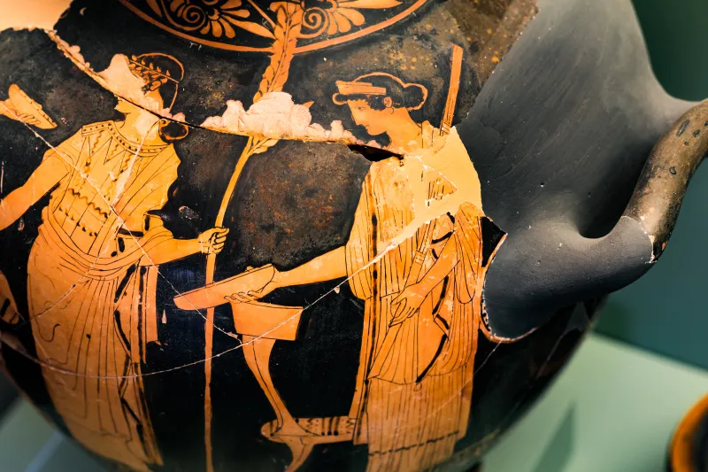 Niobid Painter - Arv 606 81 - Apollon Between Artemis And Leto - Rhodos Am 12060 - 