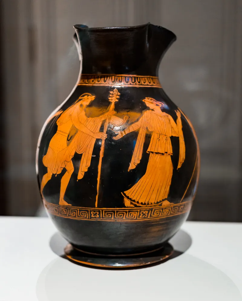 Niobid Painter - Arv 606 83 - Dionysos And Ariadne With Eros And Aphrodite - Paris Bnf Cabmed 460 - 