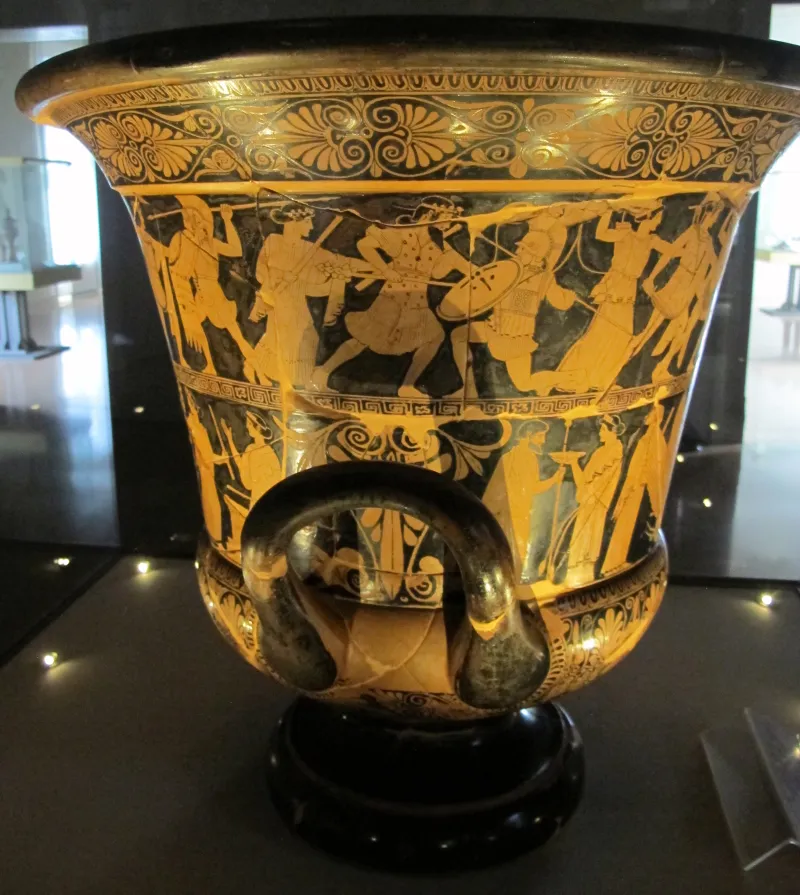 Pittore Dei Niobibi, Cratere A Calice Con Gigantomachia, Trittolemo, Demetra, Dioniso, 460 Tomba 313 Trebba 