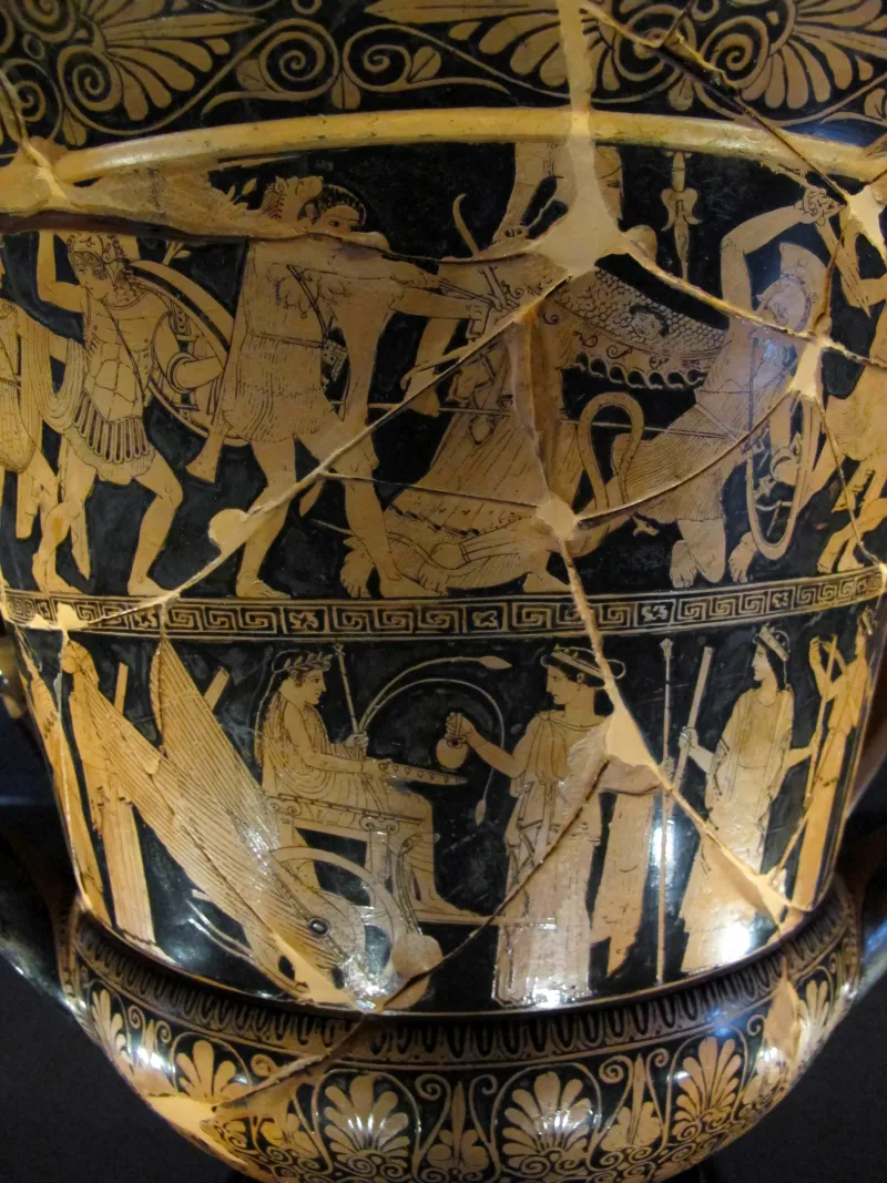 Pittore Dei Niobibi, Cratere A Calice Con Gigantomachia, Trittolemo, Demetra, Dioniso, 460 Tomba 313 Trebba 